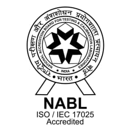 NABL India accreditation symbol — National Accreditation Board for Testing and Calibration Laboratories, ISO/IEC 17025 accredited
