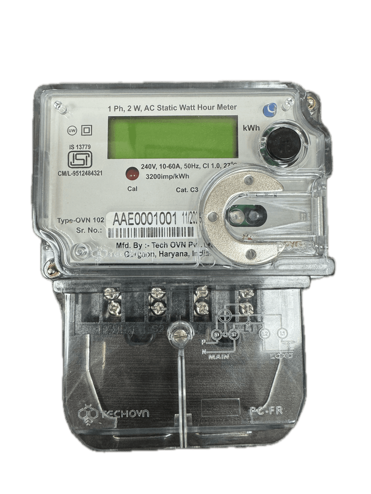 Tech OVN Static Energy Meter - Single Phase and Three Phase